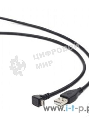 Кабель Gembird/Cablexpert Pro AM/microBM 5P, 1,8м, угловой, экран, черный
