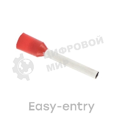 Наконечник штыревой втулочный изол. НШвИ 1.0-12 (уп. 50 шт) EKF nhvi-1.0-12