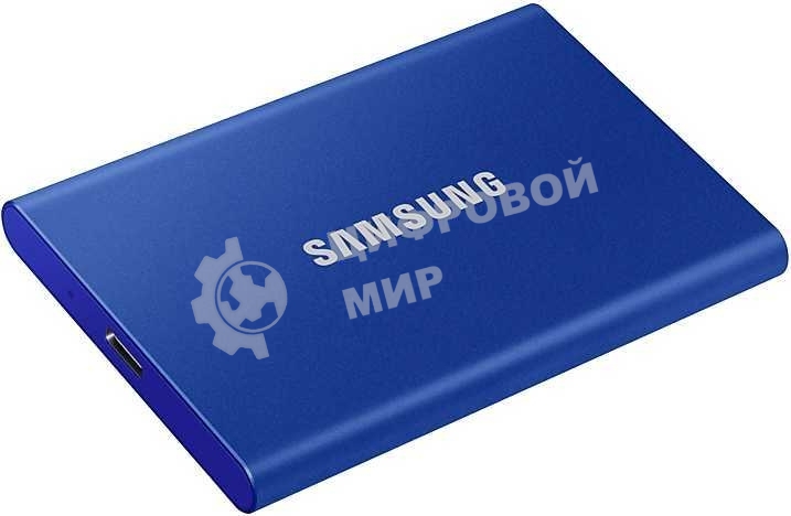 Внешний SSD Samsung T7, 2TB, USB 3.2 Gen 2 Type-C, R/W 1050/1000, синий