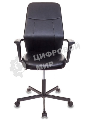 Кресло Бюрократ CH-605/BLACK черный, экокожа, 120 кг, механизм качания