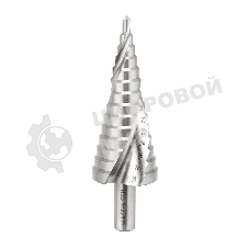 Сверло по металлу ступенчатое Kranz ТИТАН 4,0-30,0 мм 98 мм 65 HRC Р6М5 TiN