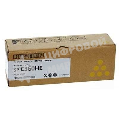 Картридж лазерный Ricoh SP C360HE желтый для SP C360DNw/SP C360SNw/SP C360SFNw/SP C361SFNw 6000 страниц.