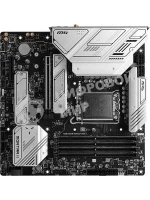 Материнская плата MSI MAG B760M MORTAR WIFI II, LGA 1700, Intel B760, 4xDDR5, 4xSATA, 3xM.2, 1xPCIe 5.0 x16, 1xPCIe 4.0 x4, 1xHDMI, 1xDP, 1xUSB Type-C, 1x2.5Gb LAN, 3xUSB-A 2.0, 3xUSB-A 3.2 Gen 2, 5x3.5 мм, 7.1, mATX