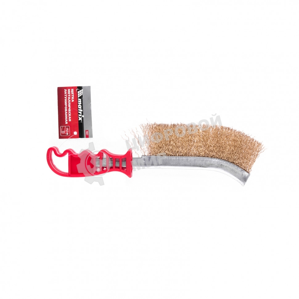 Щетка Matrix металлическая латунированная, пластиковая ручка