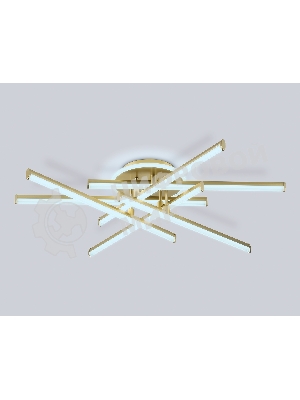 Потолочный светодиодный светильник Ambrella light FL6254 GD золото 97W 3000K-6400K 805*760*170 (ПДУ ИК)