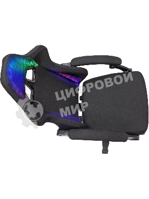 Кресло игровое Knight Wolf RGb черный, крестов. пластик