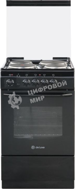 Плита электрическая De Luxe 5004.13э КР белый, конфорок 4 шт, духовка 43 л, 50 см x 85 см x 50 см
