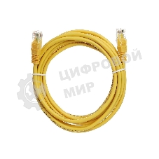 Патч-корд литой Aopen/Qust UTP кат.5е 3м желтый 