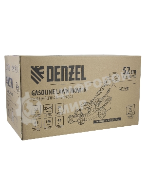Газонокосилка бензиновая Denzel GLD-520SP-VE, 196 см3,шир 52 см,привод,вариатор,эл.старт, 60 л