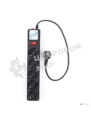 Фильтр-удлинитель PowerCube 0.5 м, 5 розеток,10А (SPG5-С1), черный графит 20850