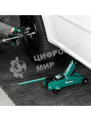 Домкрат гидравлический подкатной Сибртех2 т, 135-320 мм