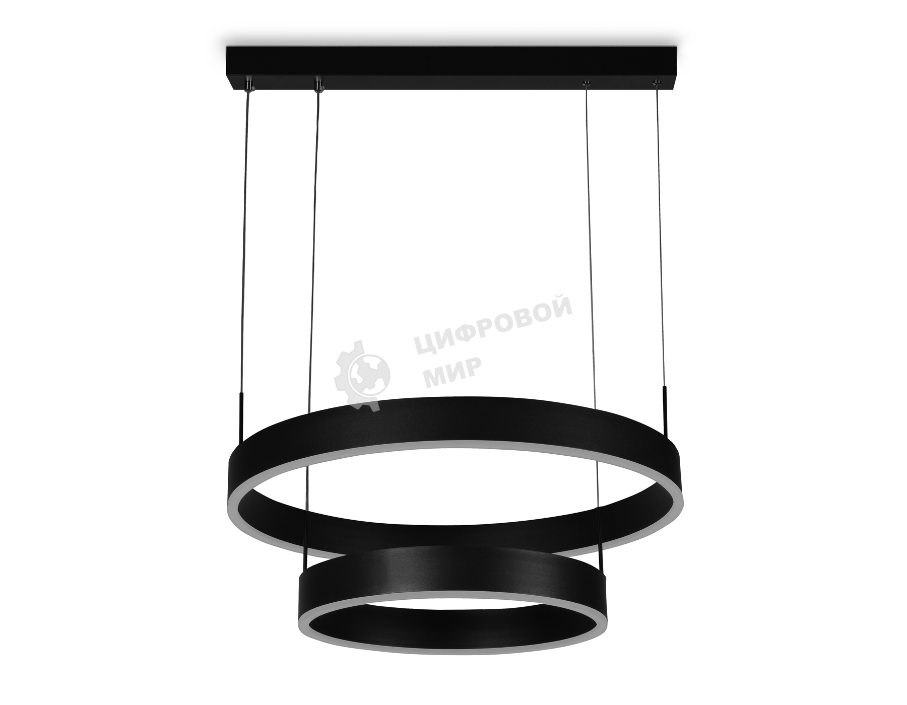 Светильник Ambrella light FA6612/2 BK черный 85W D400/600*730 (ПДУ РАДИО 2.4G)