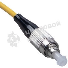 Комм. шнур оптический Cabeus Tight Buffer, Simplex FC/LC, OS2 9/125, LSZH, 1,5м, Ø 3мм, чёрный хвостовик, жёлтый