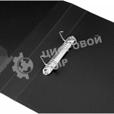 Папка на 2-х D-кольцах Бюрократ -0840/2DBLCK A4, пластик, 0.8мм корешок 40мм, внутренний и торцевой карман, черный