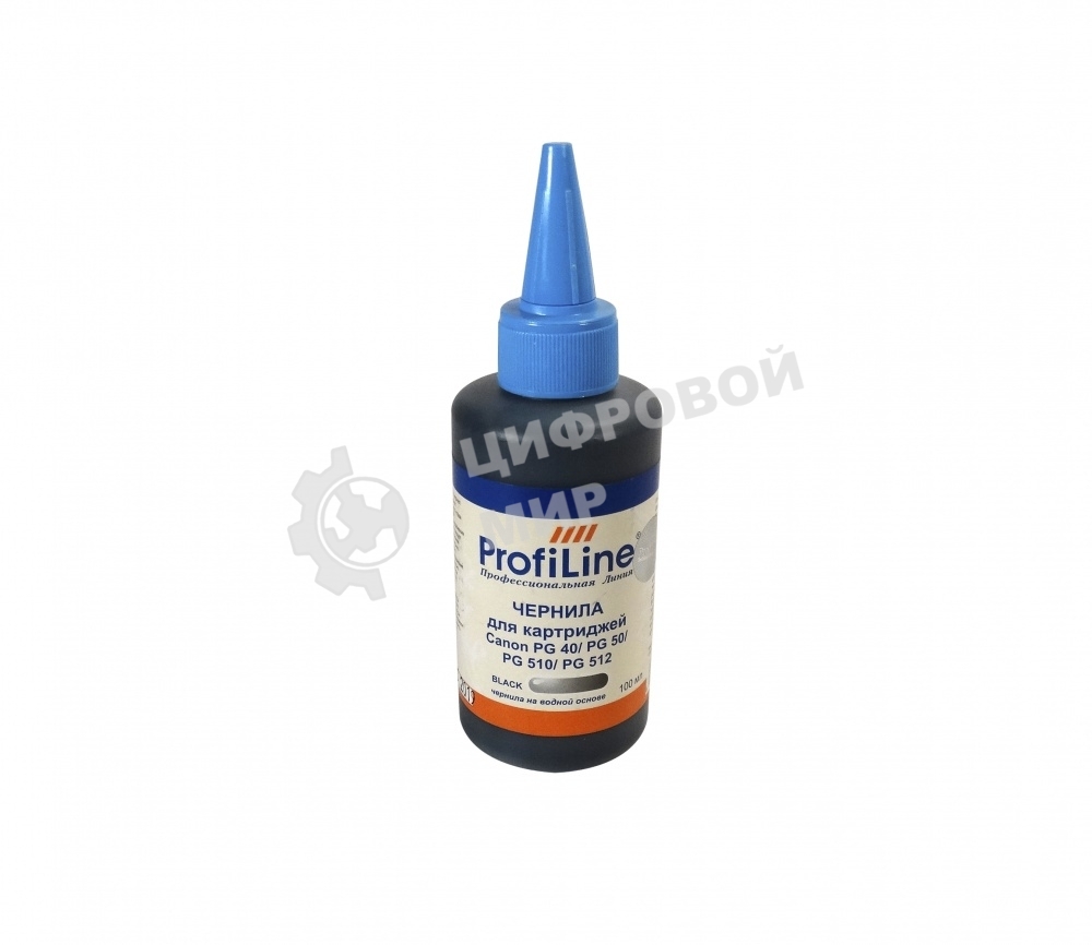 Чернила ProfiLine PL-PG 40/PG 50/PG 510/PG 512 для Canon Pixma MP210/MP450/PM170/PM150/iP6220D/iP6210D/iP2200/iP1600/iP1800 черный 100 мл водн