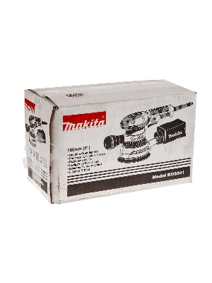 Эксцентриковая шлифовальная машина Makita BO5041 ЭШМ,300Вт,ф125мм,4000-12000об\м,ампл-2.8мм,1.4кг,кор,п\сборник,доп.рукоятка