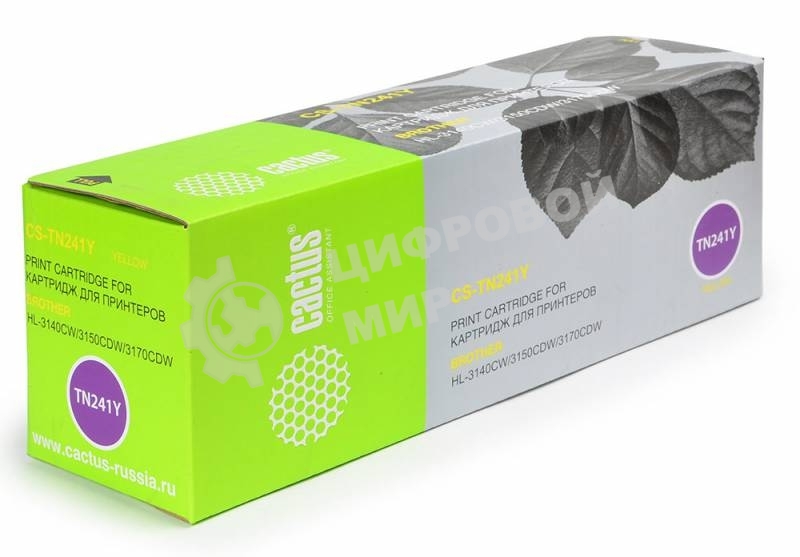 Картридж лазерный Cactus CS-TN241Y желтый (1400 стр.) для Brother HL-3170CDW