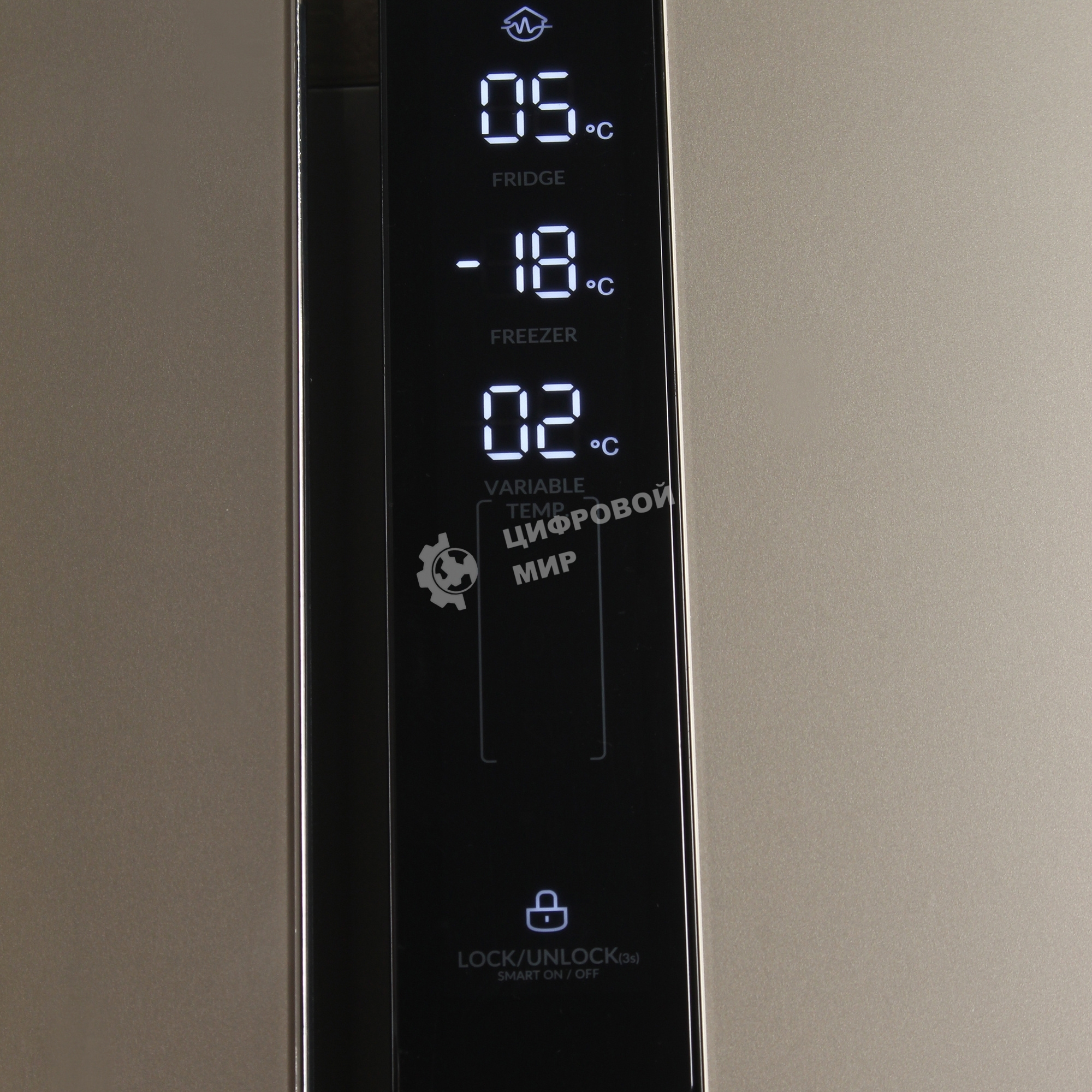 Холодильник Hyundai CS6073FV шампань трехкамерный 329/223л морозилка сбоку, No Frost, Side by Side