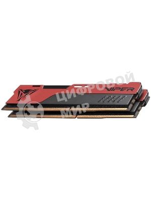Оперативная память Patriot Viper Elite II, DDR4, 16GB (2x8 GB), 3200 MHz, CL18, DIMM, радиатор, красный, черный