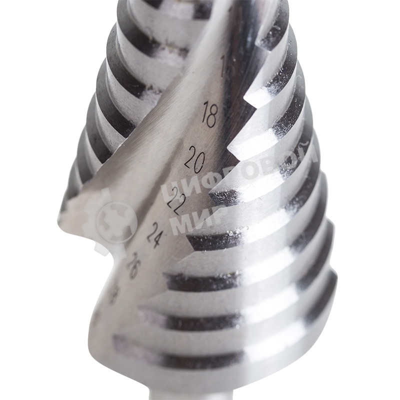 Сверло по металлу ступенчатое Kranz ТИТАН 4,0-30,0 мм 98 мм 65 HRC Р6М5 TiN