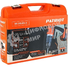 Дрель-шуруповерт Patriot BR 216UES-h, 21 В, 4 Ач, 60 Нм, бесщеточный
