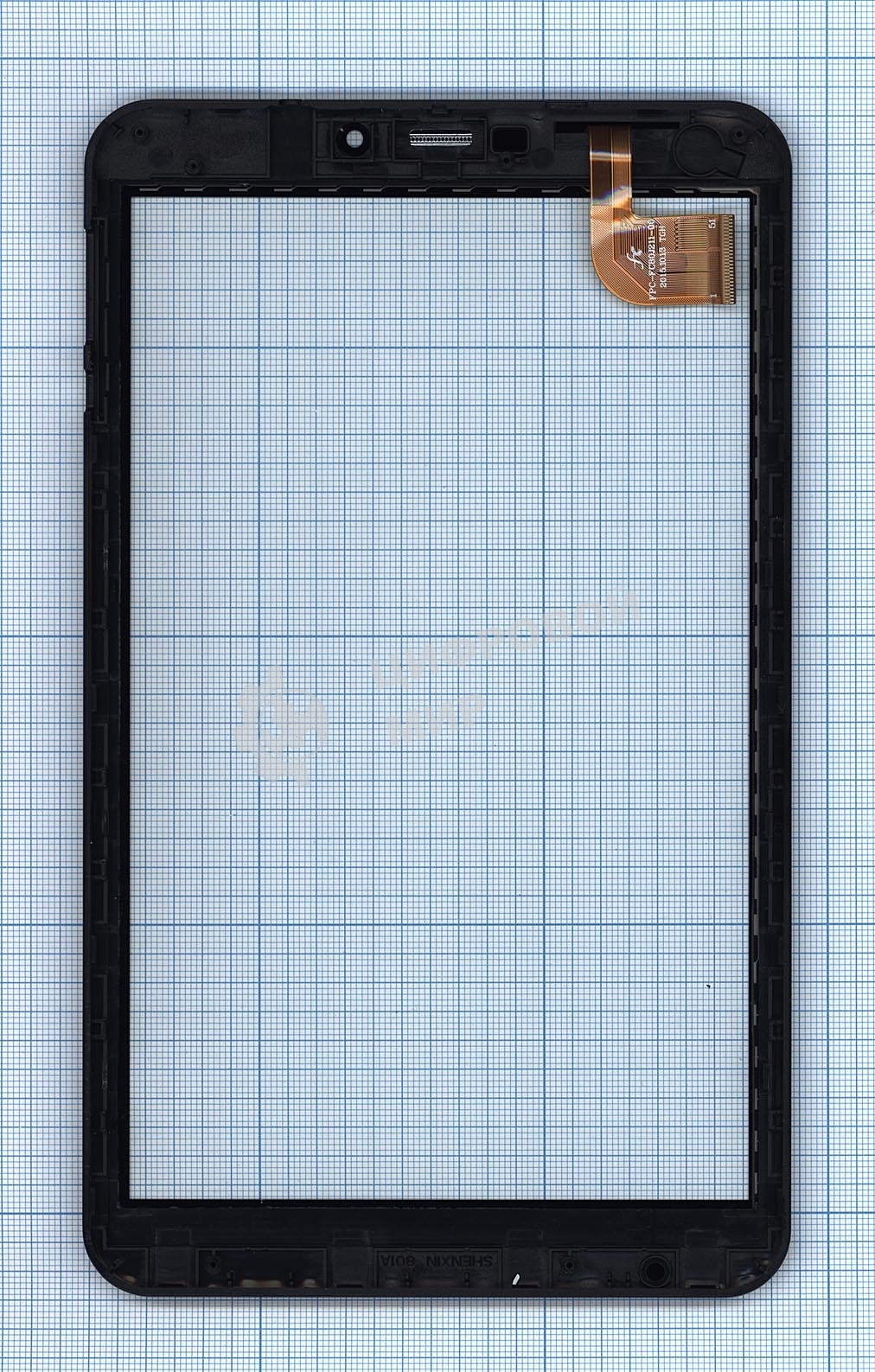 Сенсорное стекло (тачскрин) для Irbis TZ85, черное с рамкой