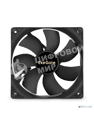 Вентилятор для корпуса ExeGate EX12025S2P черный, 120 мм, 1500 об/мин, 24 дБ, 2 pin