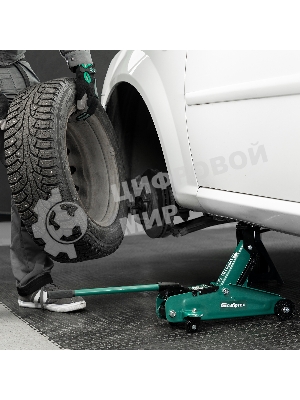 Домкрат гидравлический подкатной Сибртех2 т, 135-320 мм