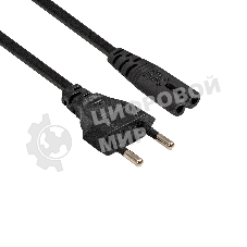 Кабель питания ноутбуков, аудио/видео ExeGate Special PCN-7,5S (Евровилка CEE7/16->C7, 2*0.5мм2, CCA, черный, 0.75м)