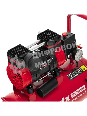 Компрессор безмасляный малошумный SPC 1500/24, 1500 Вт, ресивер 24 л, 260 л/мин MTX