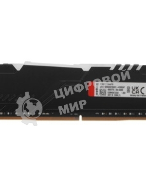Оперативная память Kingston Fury Beast, DDR4, 16GB (1x16GB), 3600MHz, CL18, DIMM, с радиатором, RGB, черный