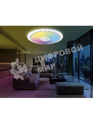 Музыкальный светодиодный светильник Ambrella light FZ720 WH белый IP20 52W 3000-6500K+RGB Music 450*65 (ПДУ ИК)