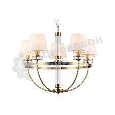 Люстра Ambrella light LH71251/5 BS/WH латунь/белый E14/5 max 40W D700*990