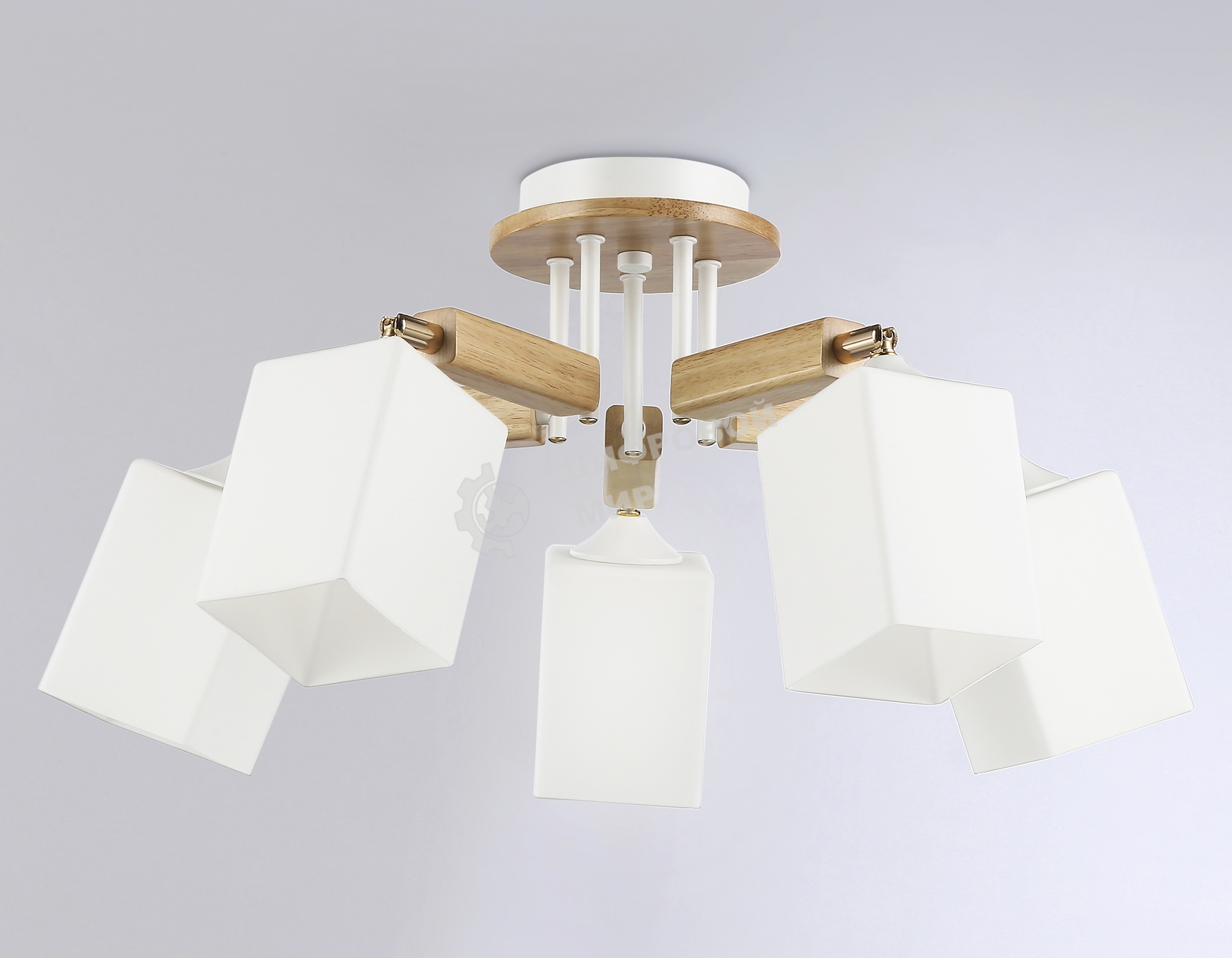 Светильник Ambrella light TR9518/5 WH/GD/FR белый/золото/белый матовый E27*5 max 40W D670*260