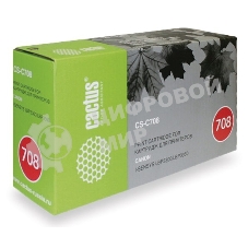 Картридж лазерный Cactus CS-C708 черный (2500 стр.) для Canon i-SENSYS LBP3300/LBP3360