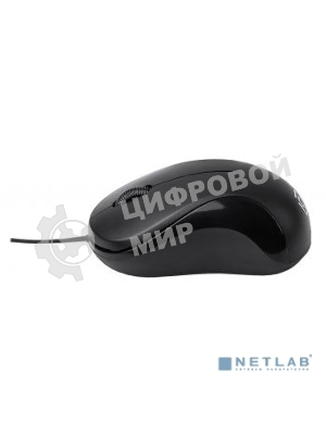 Мышь проводная Oklick 115SR черный, 1000 dpi, USB, кнопки - 3