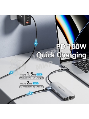 Мультифункциональный хаб Vention USB Type C 8 в 1