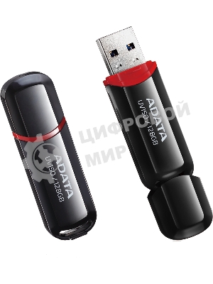 Флешка USB ADATA UV150 (AUV150-128G-RBK), 128Gb, USB 3.0, R/W 100/30, черный