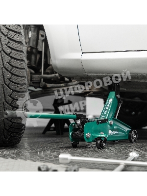 Домкрат гидравлический подкатной Сибртех2 т, 135-320 мм