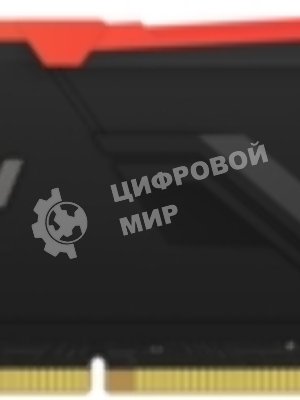 Оперативная память Kingston Fury Beast, DDR4, 16GB (1x16GB), 3600MHz, CL18, DIMM, с радиатором, RGB, черный