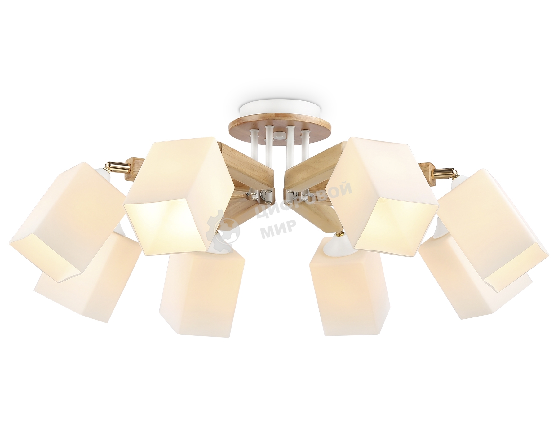 Светильник Ambrella light TR9522/8 WH/GD/FR белый/золото/белый матовый E27*8 max 40W D790*260
