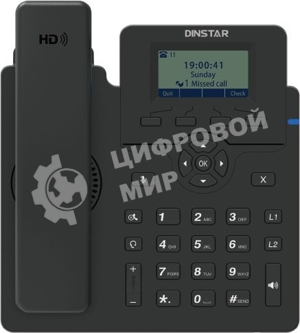 Телефон IP Dinstar C60SP черный