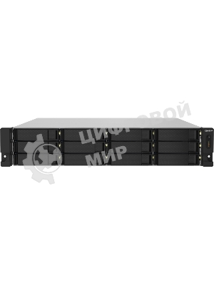 Сетевое хранилище без дисков SMB QNAP TS-1232PXU-RP-4G 12-Bay quad-core 64-bit AL324 1.7 GHz rackmount NAS with 250W redundant PSU, 4Gb DDR4 UDIMM RAM (max 1x16GB), SATA 6Gb/s, 2x 10GbE SFP+ LAN, 2x2.5 GbE LAN, 1x PCIe Gen2 x2 slot. W/o RAIL-B02