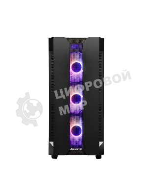 Компьютерный корпус CHIEFTEC HUNTER GS-01B-OP без БП, боковая панель из закаленного стекла, 3xARGB LED 120мм вентилятора спереди, 1xARGB LED 120мм вентилятор сзади, черный, ATX