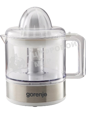 Соковыжималка Gorenje CJ30E белый/серебристый, цитрусовая, 30 Вт, 800 мл, механическое