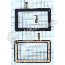 Сенсорное стекло (тачскрин) YL-CG013-FPC-A2, черное