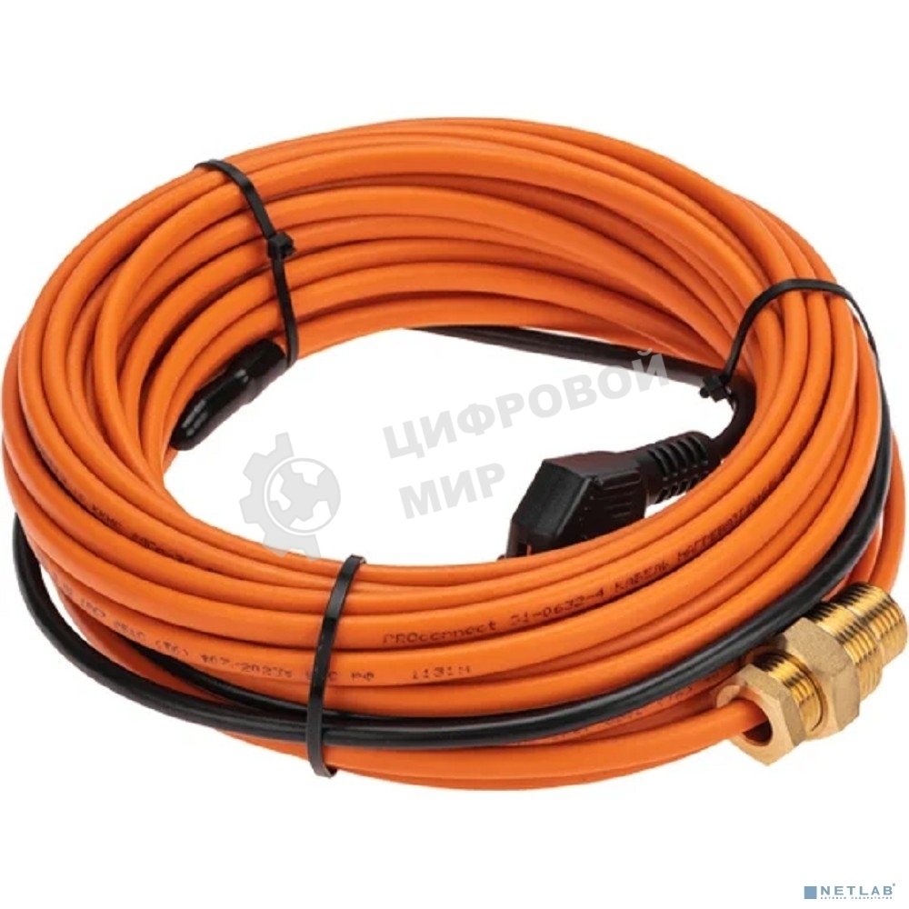 Кабель греющий PROconnect саморегулирующийся 10 ККНС 2ЛПп-ЭЛ 65/85, в трубу, 15м/150Вт