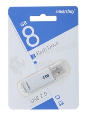Флешка USB Smartbuy 8 Gb USB <USB 2.0> Smartbuy V-Cut серебристый(SB8 GbVC-S)