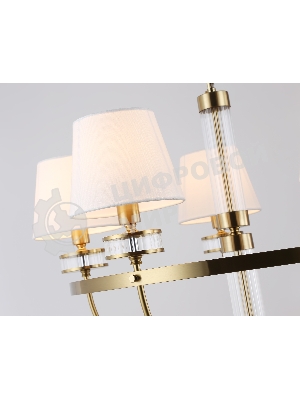 Люстра Ambrella light LH71251/5 BS/WH латунь/белый E14/5 max 40W D700*990