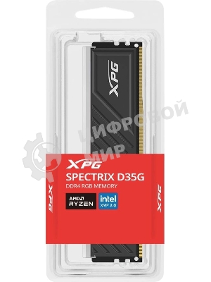 Оперативная память XPG Spectrix D35G RGB, DDR4, 16GB (1x16GB), 3200MHz, CL16, DIMM, с радиатором, RGB, черный